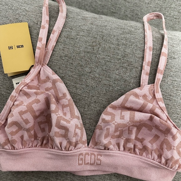 Wolford x GCDS Pink Monogram Triangle Bra - Picture 2 of 6
